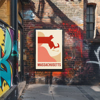 Massachusetts Abstract Art Poster