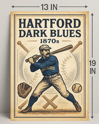 Hartford Dark Blues 1870s Baseball Poster PosterGoat