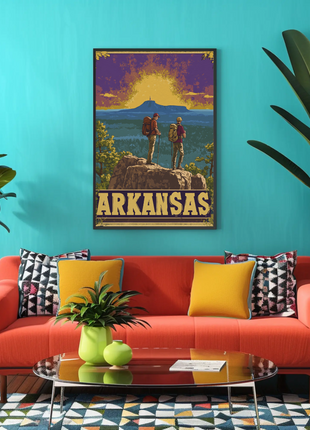 Vintage Poster Arkansas Sunset Hike