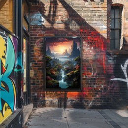 Majestic Mountain Landscape Poster