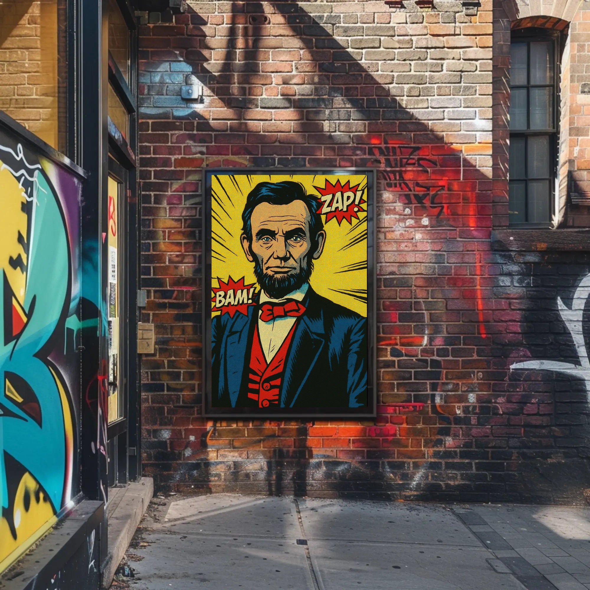 Comic-Style Historical Figure Poster Print PosterGoat