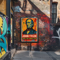 John Tyler 10th President of the United States Street Art Mashup Poster