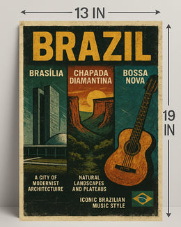 Brazil Modernist Architecture Wall Art with Natural Beauty PosterGoat