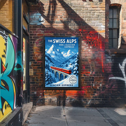 The Swiss Alps Glacier Express Adventure Poster PosterGoat