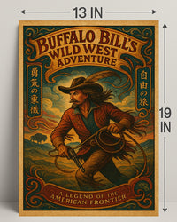 Buffalo Bill Wild West Adventure Vintage Cultural Poster