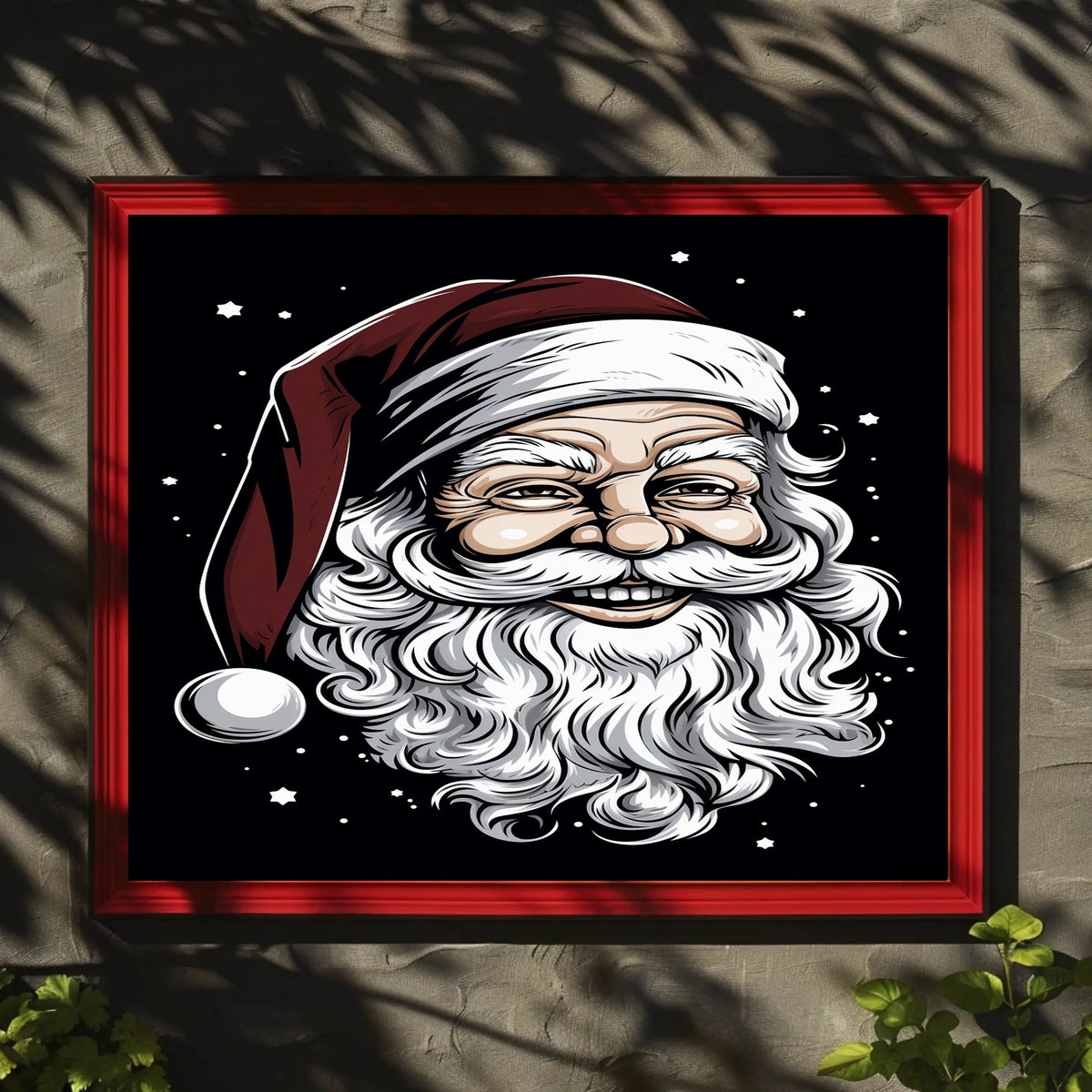 Jolly Santa Claus Illustration Poster