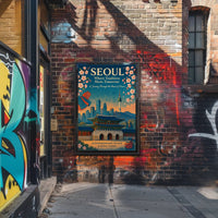 Seoul Travel Poster Modern Cityscape Wall Art