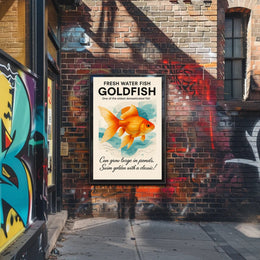 Goldfish Tranquility: Artistic Animal Poster