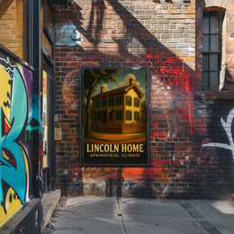 Lincoln Home In Springfield Poster
