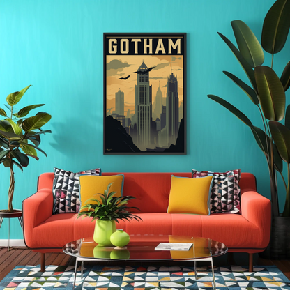 Gotham Vintage Travel Poster