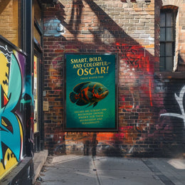 Oscar Fish Modern Art Poster: Bold & Colorful