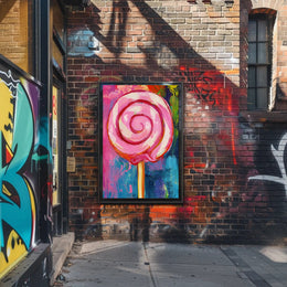 Lollipop Poster Whimsical Colorful Pop Art Print