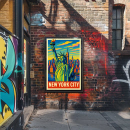 New York City Iconic Skyline Poster