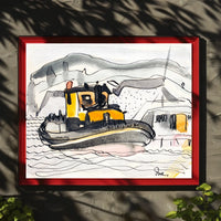 Bessie of NV Tugboat Abstract Artistic Poster