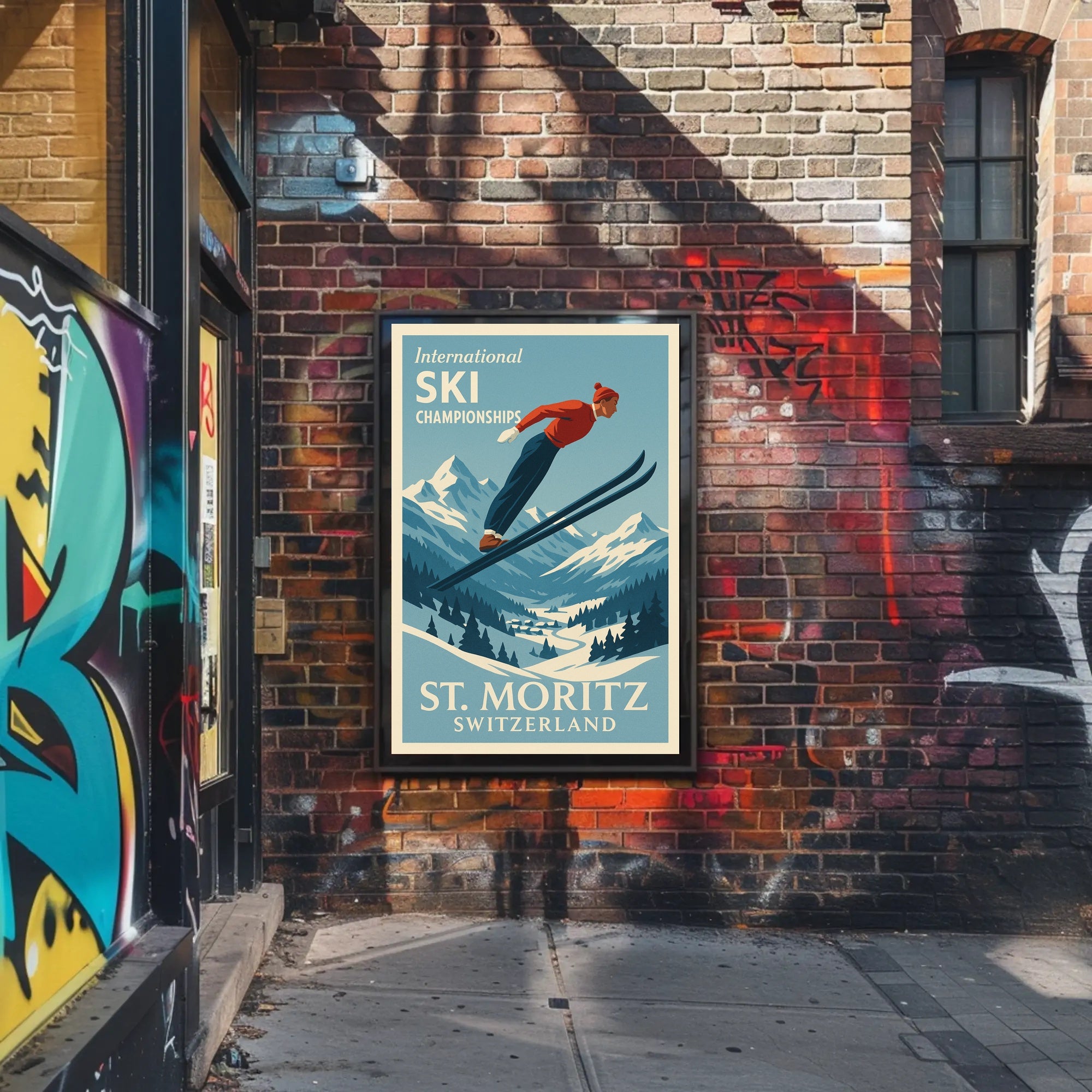 International Ski Championships at St. Moritz Poster