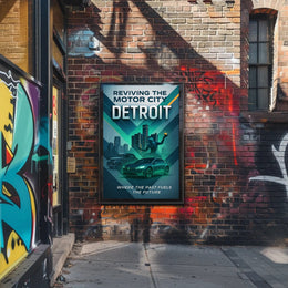 Reviving the Motor City Detroit Poster PosterGoat
