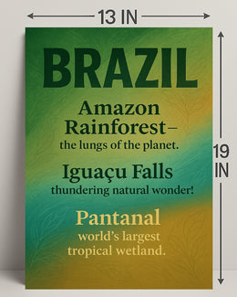 Wonders of Brazil Poster PosterGoat