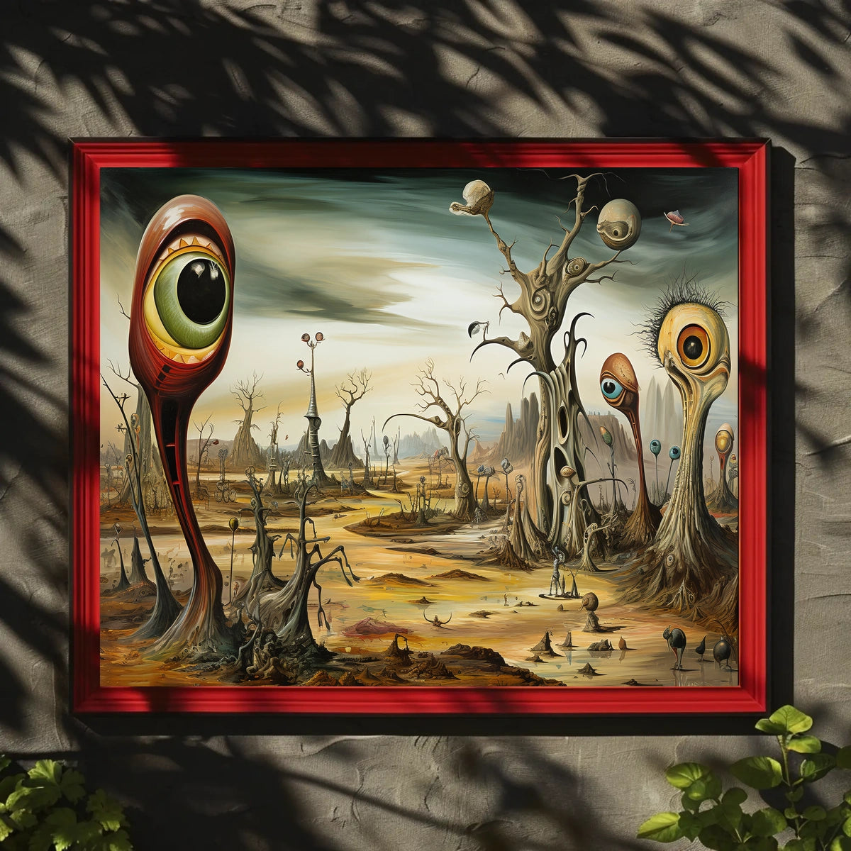 Surreal Eye-Landscape Fantasy: A Bizarre Poster Creation