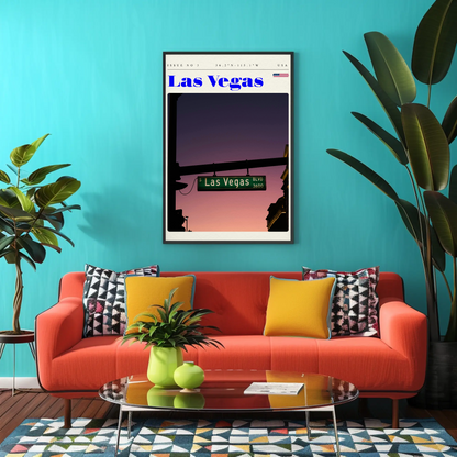 Vintage Poster Las Vegas Blvd Sign