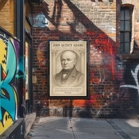 John Quincy Adams 6th President Sketch Poster Wall Art Print PosterGoat