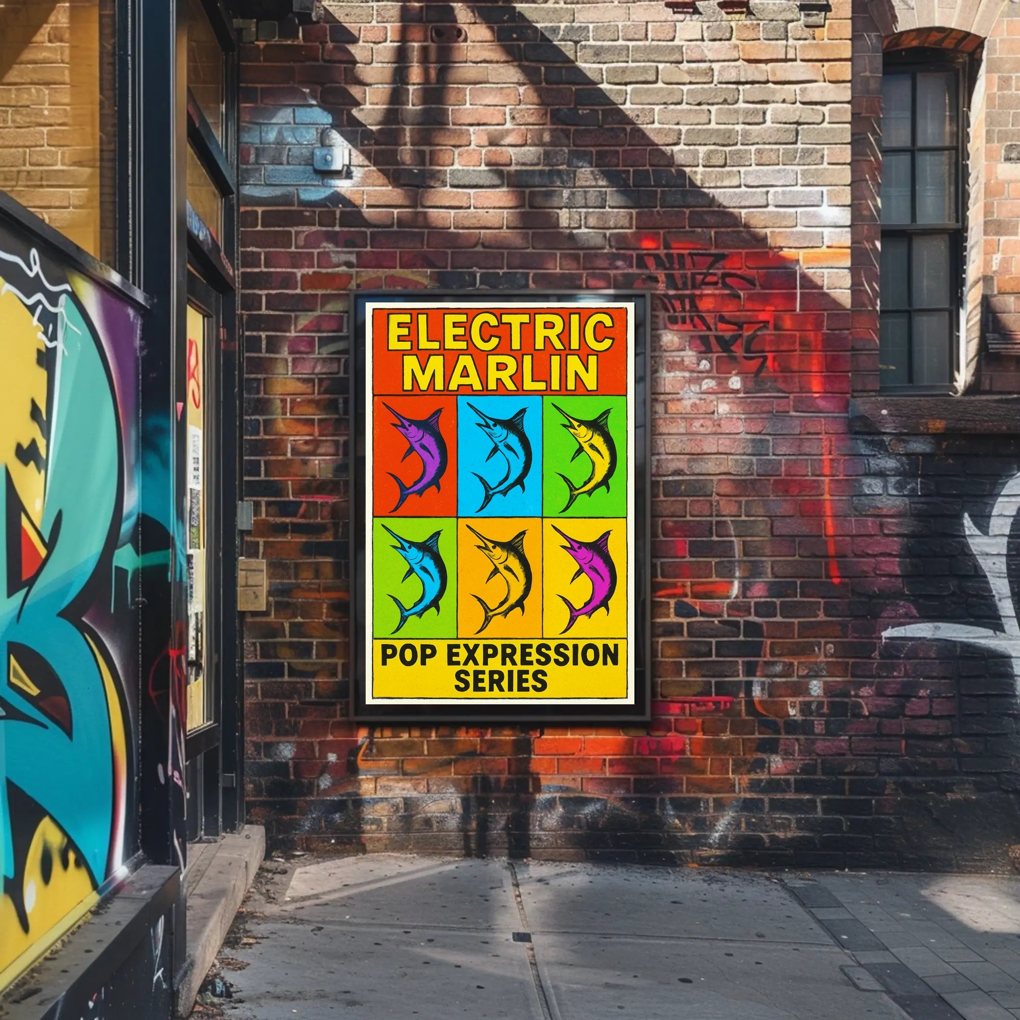 Electric Marlin Pop Expression Series Poster PosterGoat