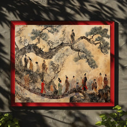 Traditional East Asian Cultural Scene Art Poster