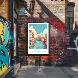 Venetian Waterways: Vintage Travel Poster
