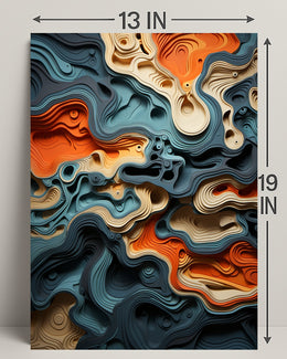Abstract Topography Abstract Poster PosterGoat