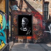 Elegant Floyd Portrait Classic Black and White Artistic Poster