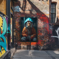 Tiger in Streetwear Urban Fashion Pop Culture Poster