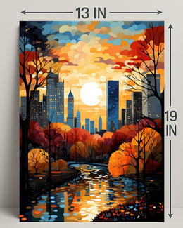 Autumn Cityscape Poster