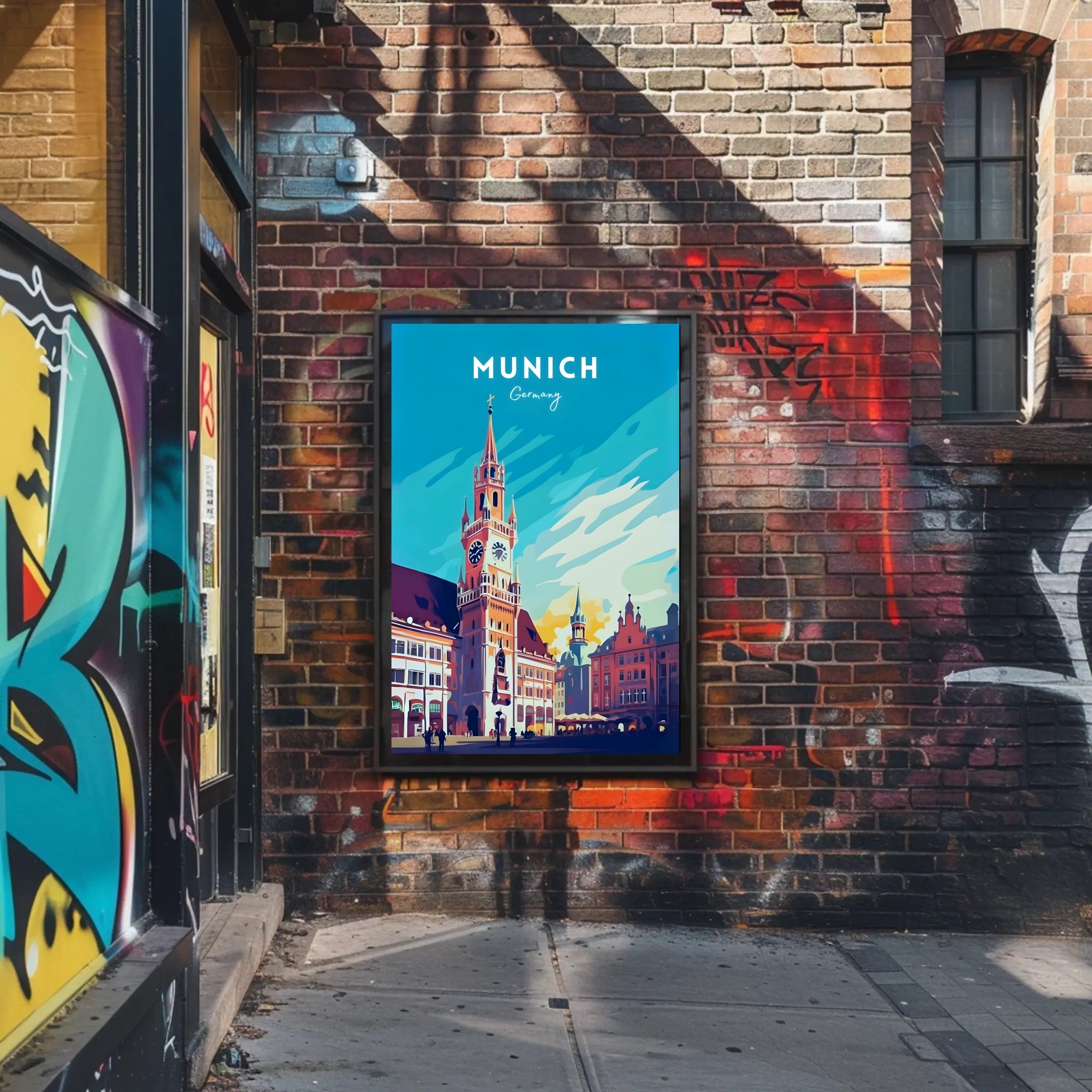 Munich New Town Hall Travel Poster