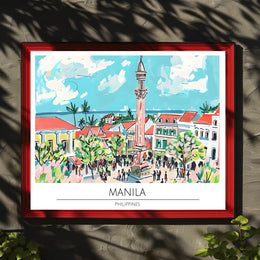 Vibrant Manila Scene Poster PosterGoat
