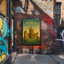 Welcome to Iowa The Heart of the Midwest Poster