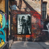 Mystical Warrior: Winged Guardian in Fantasy Poster PosterGoat