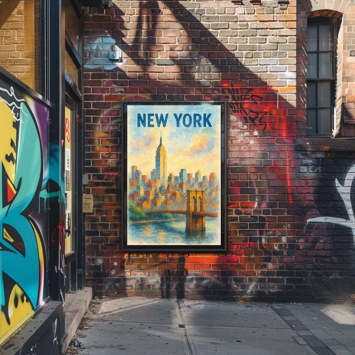 New York Water Color Poster