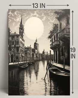 Moonlit Venetian Canal Poster