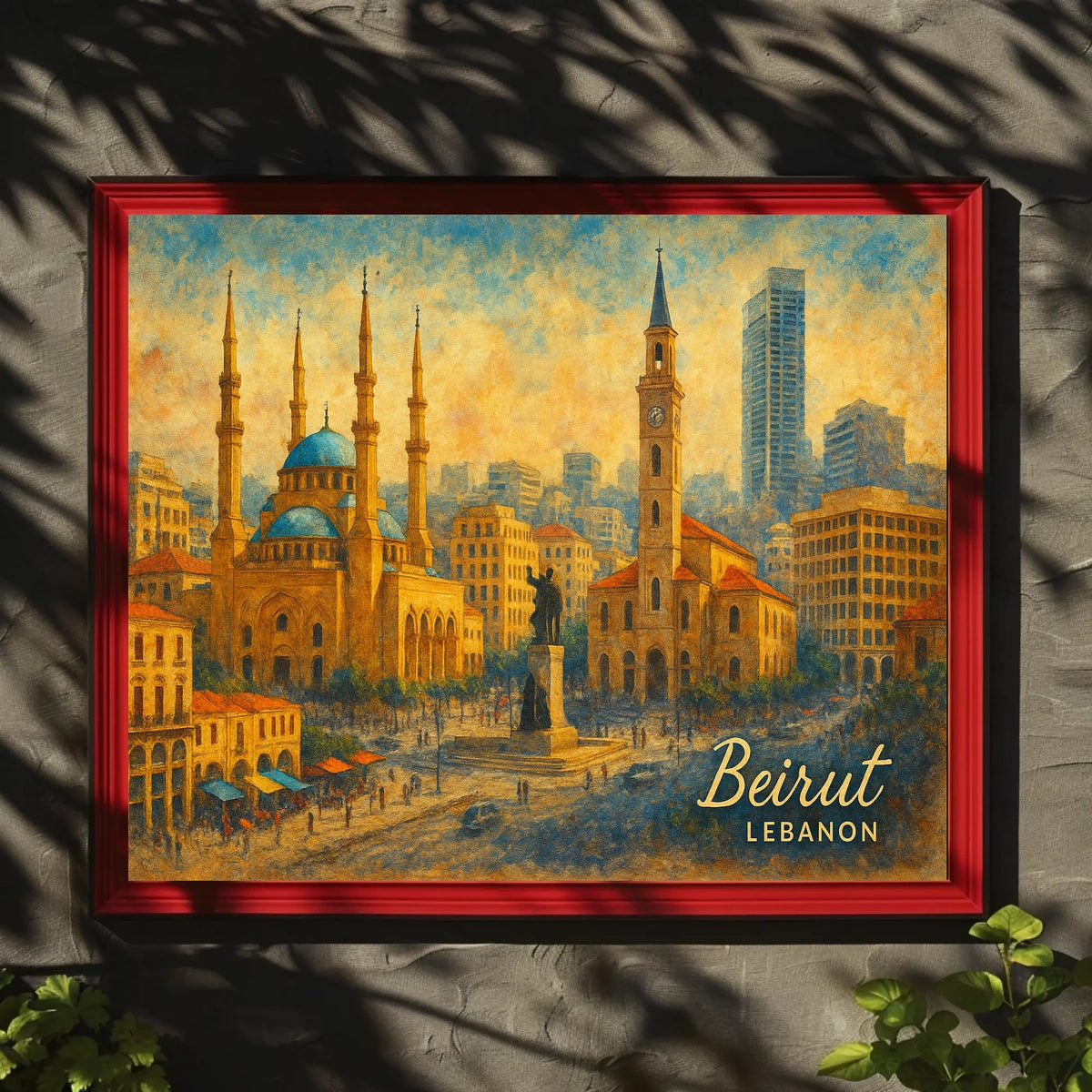 Beirut Cityscape Mediterranean City Photography Realism Inspiring Wanderlust Decor Poster