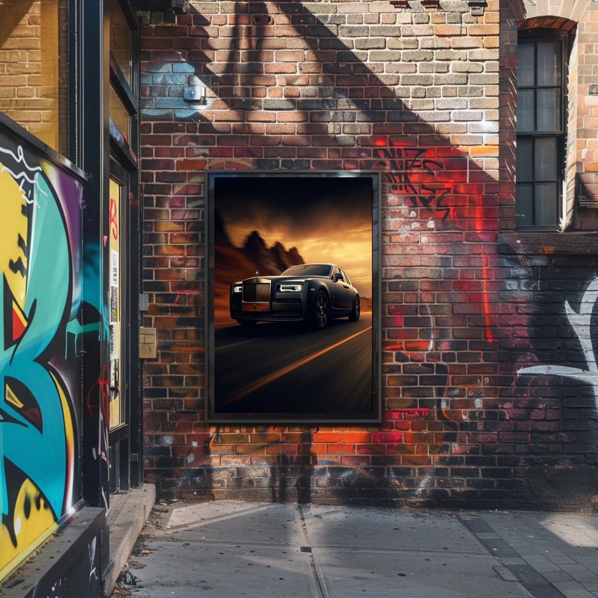 Luxurious Ride at Sunset Poster PosterGoat