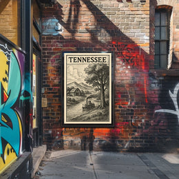 Tennessee Landscape Illustration Poster