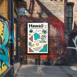 Hawaii Adventure Poster: Vibrant Tropical Art Print