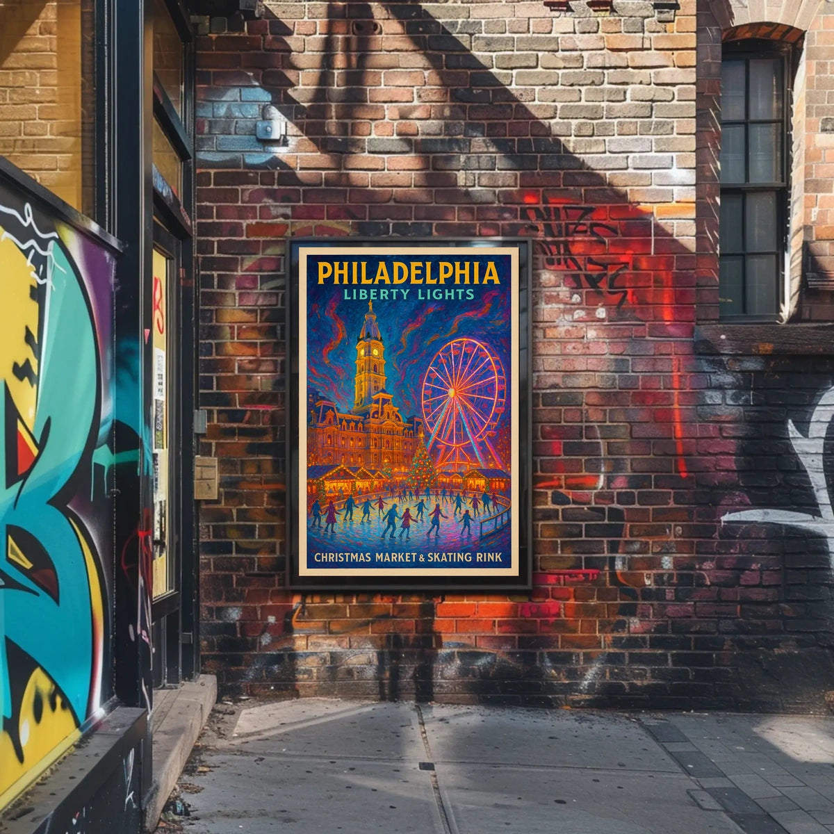 Philadelphia Liberty Lights Poster