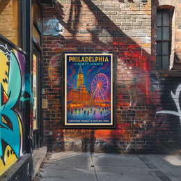 Philadelphia Liberty Lights Poster