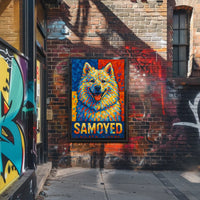 Vibrant Samoyed Portrait Poster