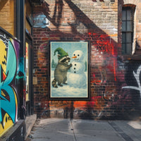 Winter Wonderland With Raccoon Poster