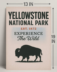 Yellowstone National Park Experience the Wild Poster PosterGoat