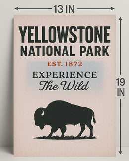 Yellowstone National Park Experience the Wild Poster PosterGoat
