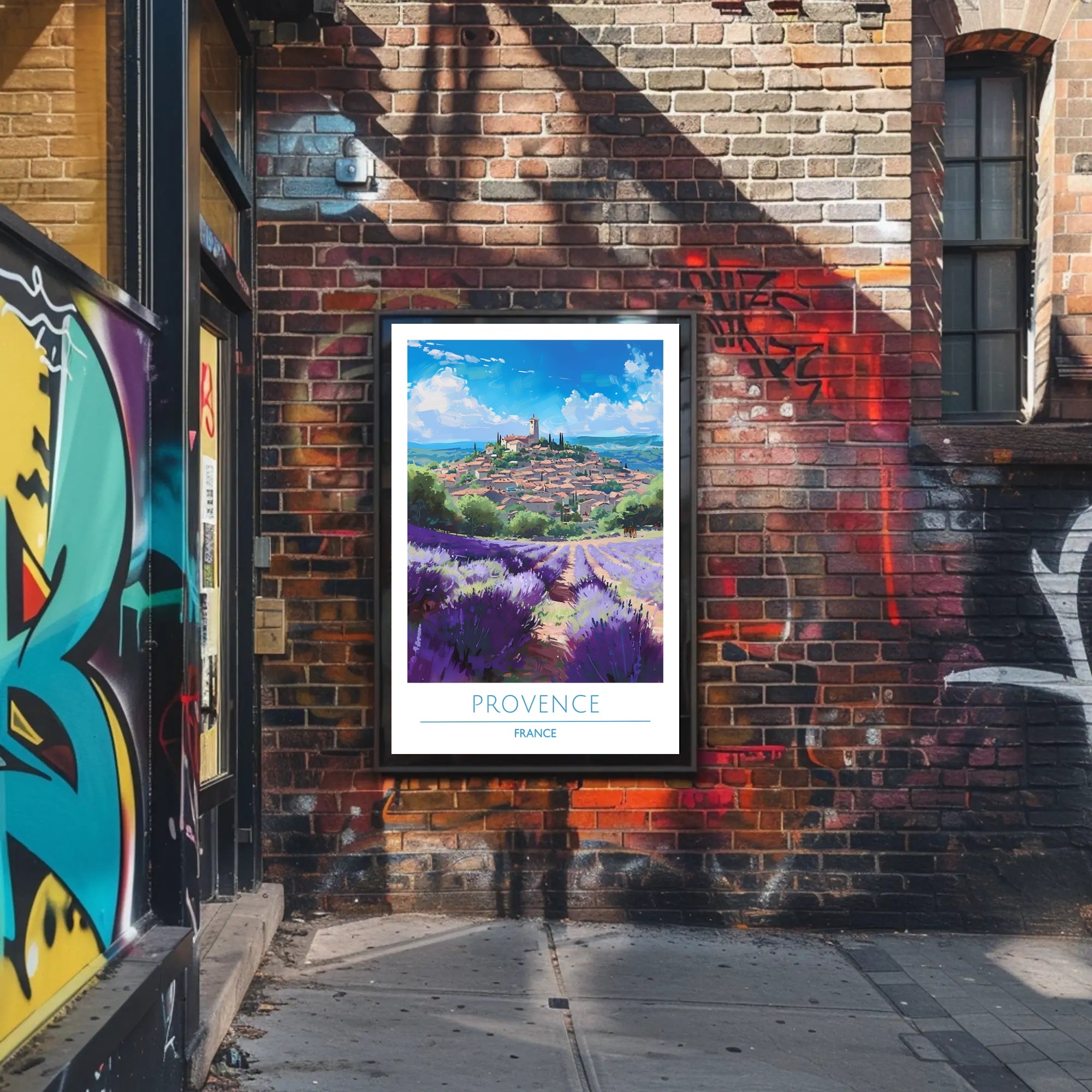 Picturesque Lavender Fields in Provence Travel Poster