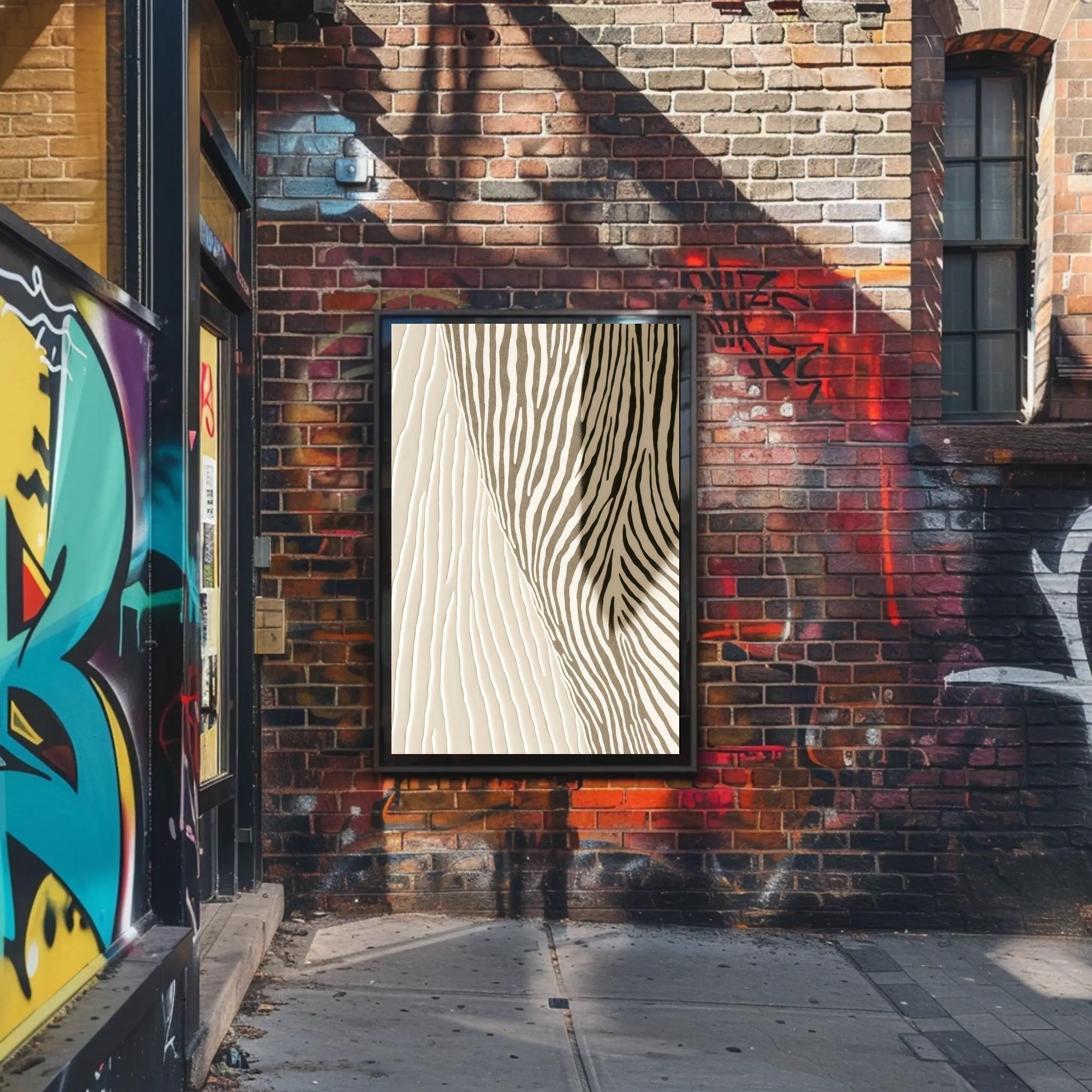Zebra Stripe Illusion Poster