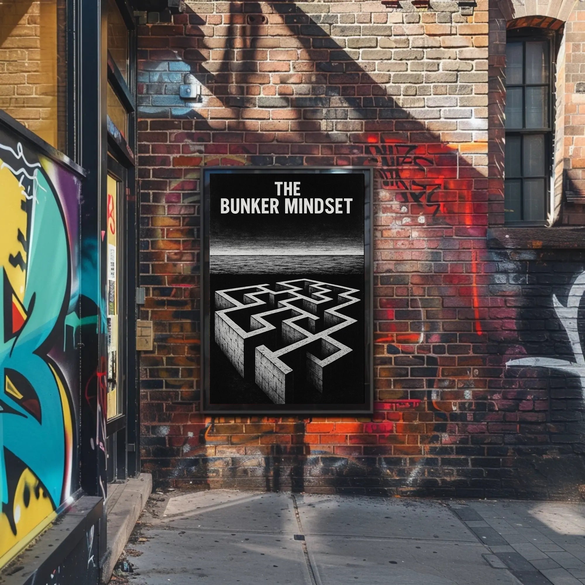 The Bunker Mindset: Abstract Artistic Poster